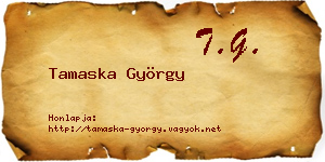 Tamaska György névjegykártya