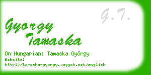 gyorgy tamaska business card