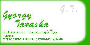 gyorgy tamaska business card